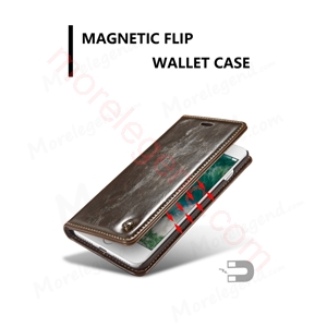 图片 CASEME Oil Wax Leather Card Holder Case for iPhone 7 Plus-Brown